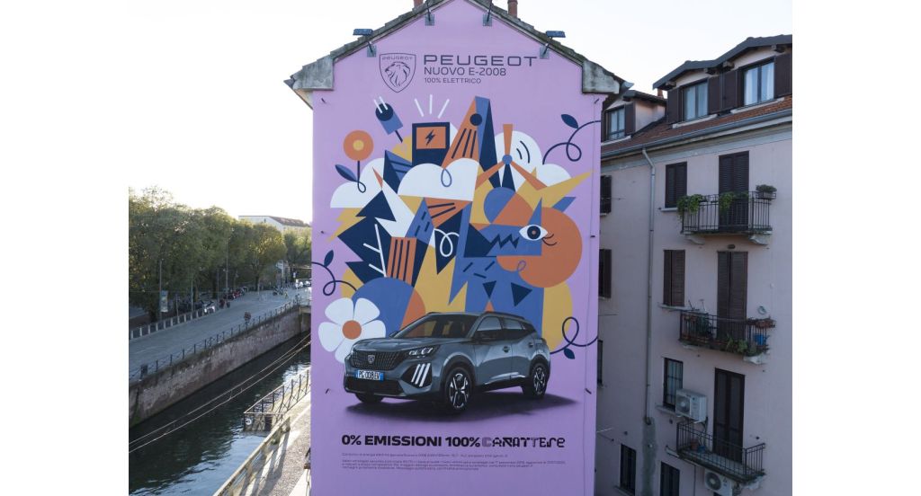 Peugeot E-2008. Un progetto di street-art a&nbsp;Milano